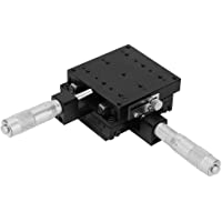 Etapa Lineal- Plataforma Eje XY 80x80x40mm Lineal Stage SEMY80-AC Micrómetro Manual Precisión Desplazamiento Lineal